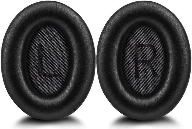 Main image of Ear Pads for Bose Quiet Comfort 35 Soft Protein Leather Replacement Earpads Ear Cushions for Bose QC 35/25 / 15 QC2 / Ae2 / Ae2i / Ae2W / Sound Link/Sound True (Black)