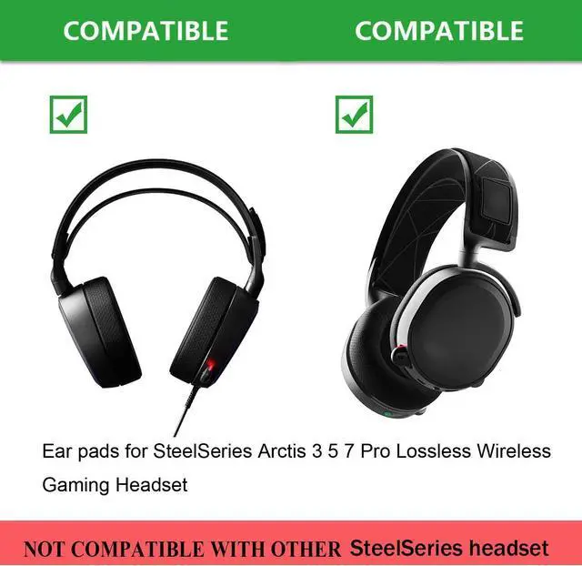 Alt view image 5 of 5 - Arctis 3/5 / 7/9 Replacement Black Fabric Ear Pads Cushion Compatible with SteelSeries Arctis 3 / Arctis 5 / Arctis 7 Arctis 9 / Arctis 1 / Arctis pro Lossless Wireless Gaming Headset Headphone