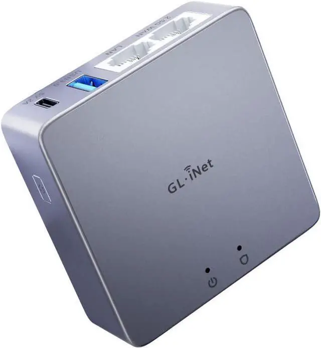 Main image of GL.iNet MT2500A (Brume 2) Mini VPN Security Gateway for Home Office and Remote Work-VPN Server&Client for Home and Office, VPN Cascading, Internet Security, 2.5G WAN, NO Wi-Fi* (Aluminium Alloy Case)