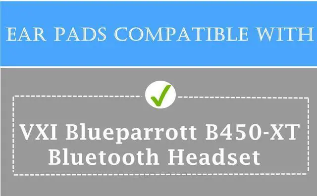 Alt view image 2 of 5 - Ear Pads Replacement B450-XT Microphone Foam Compatible with VXI Blueparrott B450-XT B450XT Bluetooth Headset Mod Kit Ear Cushions Cups (Ear Pads + Microphone Foam)