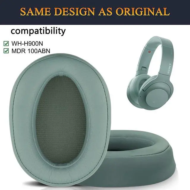 Alt view image 2 of 4 - Ear Pads Cushions Replacement, Earpads Compatible with Sony WH-H900N (h.Ear on 2 Wireless) & MDR 100ABN (h.Ear on Wireless) Noise Canceling Over-Ear Headphones - Green