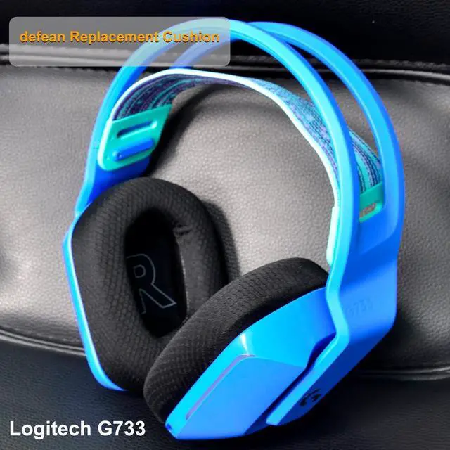 Alt view image 5 of 6 - G733 Earpads - Replacement Ear Cushion Cover Compatible with Logitech G733 G 733 Lightspeed Wireless Gaming Headset,Ear Pads with Durable Mesh Fabric, Comfort Noise Isolation Foam (Black)