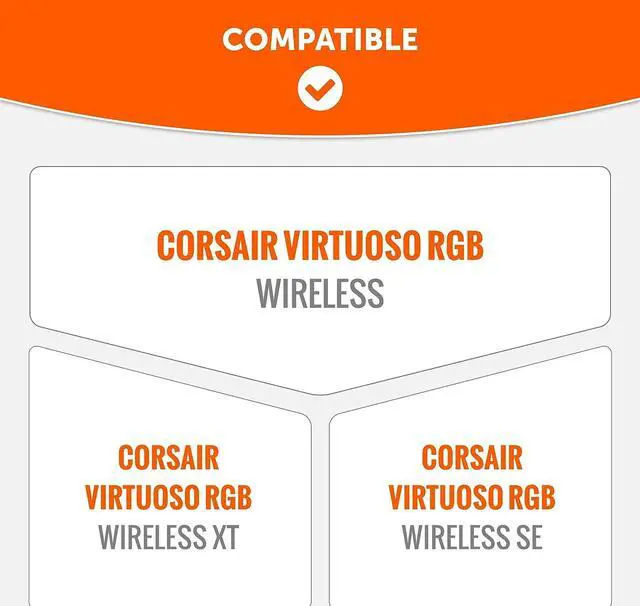 Alt view image 2 of 7 - Upgraded Replacement Earpads for Corsair Virtuoso Gaming Headset Made by Wicked Cushions | Improved Durability, Thickness, Softer Leather, and Sound Isolation | Black