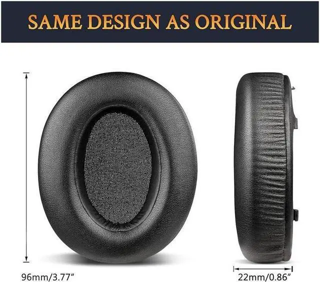 Alt view image 3 of 7 - original ear pads for Sony WH-XB910 XB910N Extra Bass Noise Cancelling Headphones, for Sony WHXB910N Wireless Bluetooth Headset, Ear Pads with Softer Protein Leather-Black