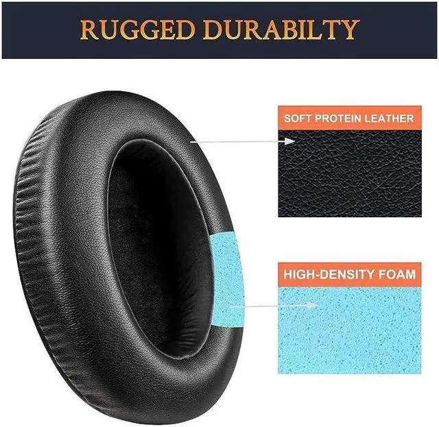 Alt view image 5 of 7 - original ear pads for Sony WH-XB910 XB910N Extra Bass Noise Cancelling Headphones, for Sony WHXB910N Wireless Bluetooth Headset, Ear Pads with Softer Protein Leather-Black
