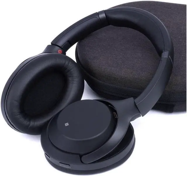 Alt view image 6 of 6 - original Earpads for Sony WH-1000XM3 (WH1000XM3) Over-Ear Headphones, Ear Pads with Softer Protein Leather, Noise Isolation Memory Foam, Added Thickness (Black)