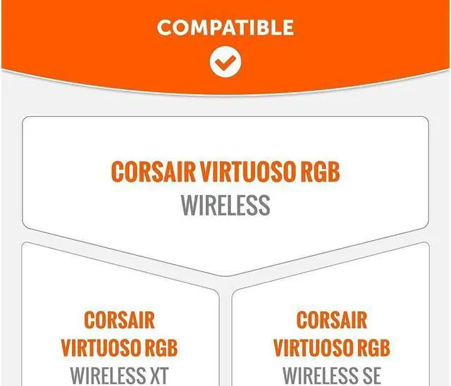 Alt view image 2 of 7 - Earpads Cushion for Corsair Virtuoso RGB Wireless SE XT Gaming Headset ear pad Faux Leather Earmuffs