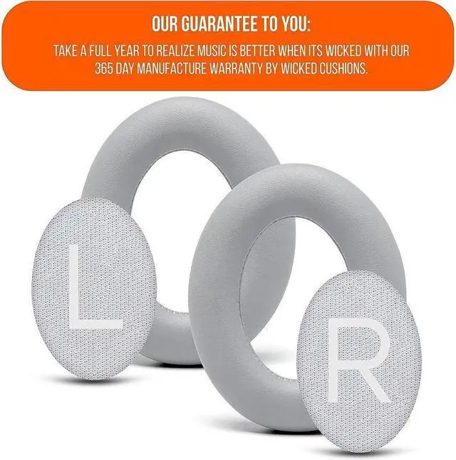 Alt view image 5 of 6 - Original Ear Pads for Bose 700 Noise Cancelling Headphones (NC700) - Softer PU Leather, Luxurious Memory Foam, Added Thickness, Extra Durable Ear Cushions |(Silver)