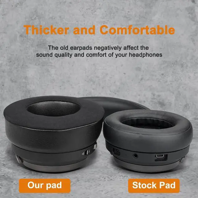 Alt view image 3 of 7 - Freeze Virtuoso - Hybrid Fabric Cooling Gel Replacement Earpads for Corsair Virtuoso Gaming Headset, Made by Wicked Cushions, Improved Durability, Thickness and Sound Isolation | Black