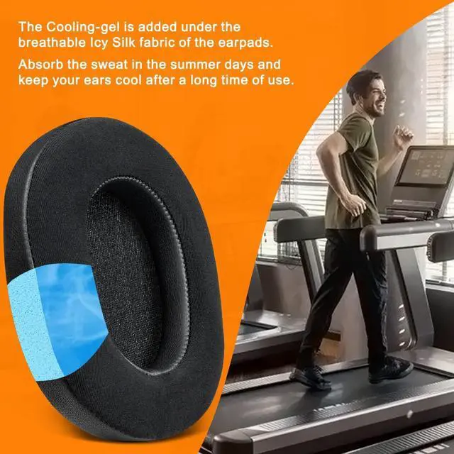 Alt view image 5 of 7 - Cooling-Gel Replacement Earpads for Sony WH-1000XM5 (WH1000XM5) Noise Canceling Headphones, Ear Pads Cushions with High-Density Noise Isolation Foam, Added Thickness - Black