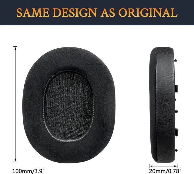Alt view image 7 of 7 - Cooling-Gel Replacement Earpads for Sony WH-1000XM5 (WH1000XM5) Noise Canceling Headphones, Ear Pads Cushions with High-Density Noise Isolation Foam, Added Thickness - Black