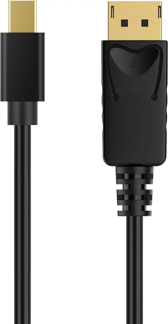 Alt view image 7 of 7 - Mini DisplayPort to DisplayPort 6 Feet Cable 4K@60Hz 2K@144Hz, Mini DP(Thunderbolt Compatible) to DP Cable (Male to Male) Gold-Plated Cord