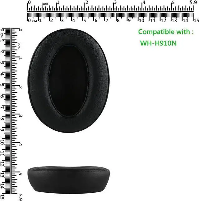 Alt view image 4 of 4 - Replacement Ear Pads for Sony WH-H910N H910 h.Ear on 3 Wireless Noise-Canceling Headphones Ear Cushions, Headset Earpads, Ear Cups Repair Parts (Black)
