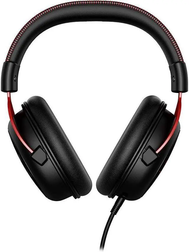 Alt view image 4 of 7 - HyperX Cloud II - Gaming Headset, 7.1 Surround Sound, Memory Foam Ear Pads, Durable Aluminum Frame, Detachable Microphone, Works with PC, PS4, Xbox One - Red&Black