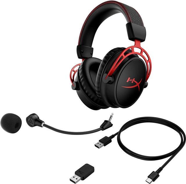 Alt view image 6 of 6 - HyperX Cloud Alpha Wireless - Gaming Headset for PC, 300-hour battery life, DTS Headphone:X Spatial Audio, Memory foam, Dual Chamber Drivers, Noise-canceling mic, Durable aluminum frame