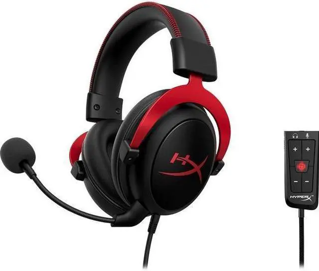 Main image of HyperX Cloud II - Gaming Headset, 7.1 Surround Sound, Memory Foam Ear Pads, Durable Aluminum Frame, Detachable Microphone, Works with PC, PS5, PS4, Xbox Series X|S, Xbox One - Red