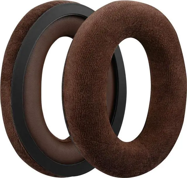 Alt view image 3 of 4 - Comfort Velour Replacement Ear Pads for Sennheiser HD598, HD598SE, HD598CS, HD595, HD599, HD599 SE Headphones Ear Cushions, Headset Earpads, Ear Cups Cover Repair Parts (Brown)