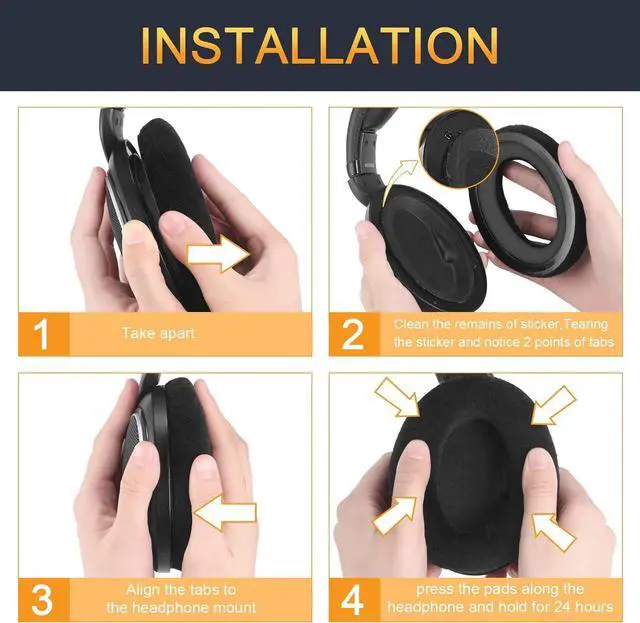Alt view image 4 of 4 - Comfort Velour Replacement Ear Pads for Sennheiser HD598, HD598SE, HD598CS, HD595, HD599, HD599 SE Headphones Ear Cushions, Headset Earpads, Ear Cups Cover Repair Parts (Brown)