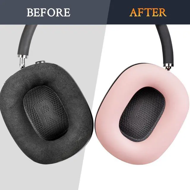 Alt view image 4 of 7 - Silicone Ear Pads Cover Protector for AirPods Max Headphones Cushions, Sweatproof, Easily Washable, Rugged Durability - Pink