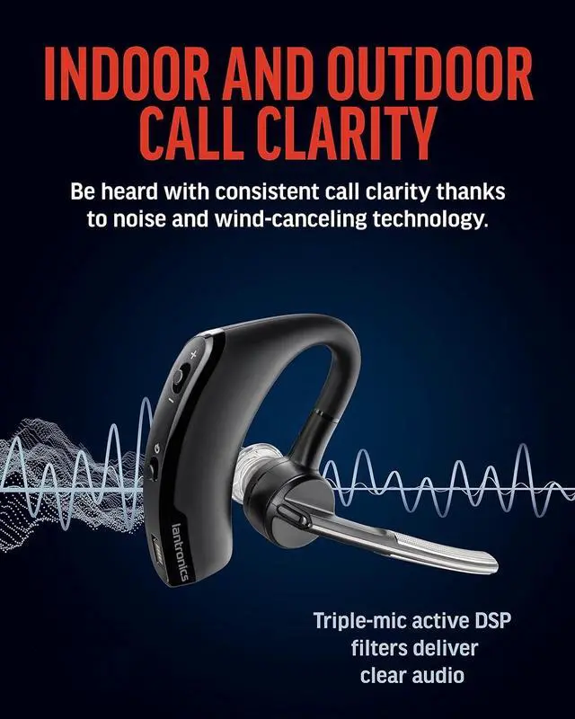 Alt view image 3 of 5 - Voyager Legends Wireless Bluetooth Headset - Noise-Canceling Mic - Voice Controls