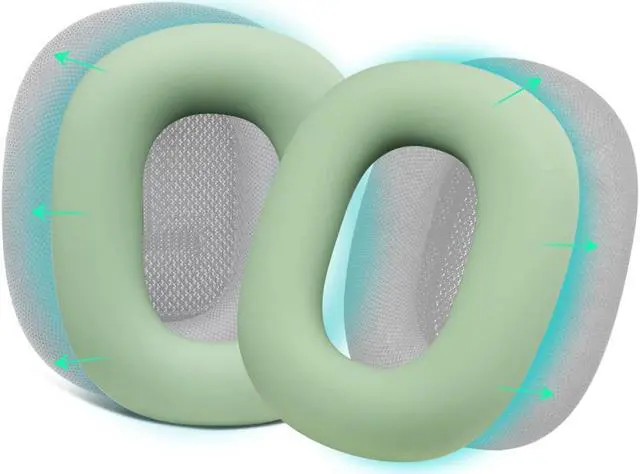 Main image of Aibileec Silicone Ear Pads Cover Protector for AirPods Max Headphones Cushions, Sweatproof, Easily Washable, Rugged Durability - Green