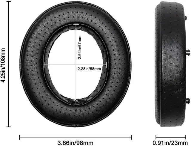 Alt view image 3 of 4 - Earpads Replacement for Focal Utopia Clear elegia Clear mg Elex stellia celestee Radiance Headphones Ear Pads Cushions Genuine Sheeps Leather Earmuffs with Noise Isolation Foam