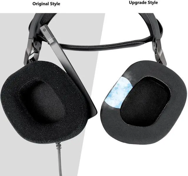 Alt view image 2 of 4 - Upgrade Earpads Cover Replacement for Corsair HS80 Max/HS80 USB Wired/HS 80 RGB Wireless Gaming Headphones Ear Pads Cushions Soft Protein Leather Earmuffs with Noise Isolation Foam
