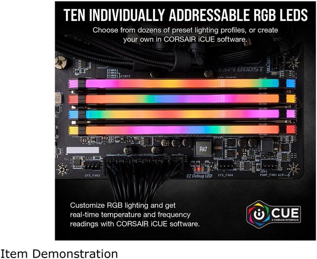 Alt view image 3 of 3 - Corsair Vengeance RGB PRO 16GB (2x8GB) DDR4 3200MHz C16 LED Desktop Memory - Black