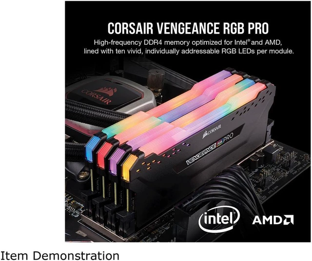 Alt view image 2 of 3 - Corsair Vengeance RGB PRO 16GB (2x8GB) DDR4 3200MHz C16 LED Desktop Memory - Black