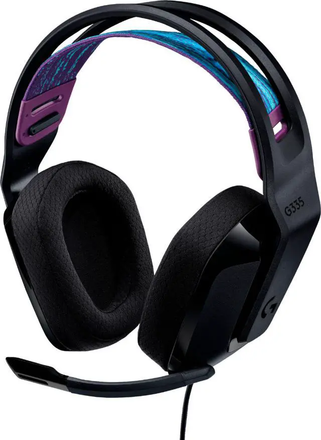 Main image of Logitech G335 Wired Gaming Headset, with Flip to Mute Microphone, 3.5mm Audio Jack, Memory Foam Earpads, Lightweight, Compatible with PC, Playstation, Xbox, Nintendo Switch  Black