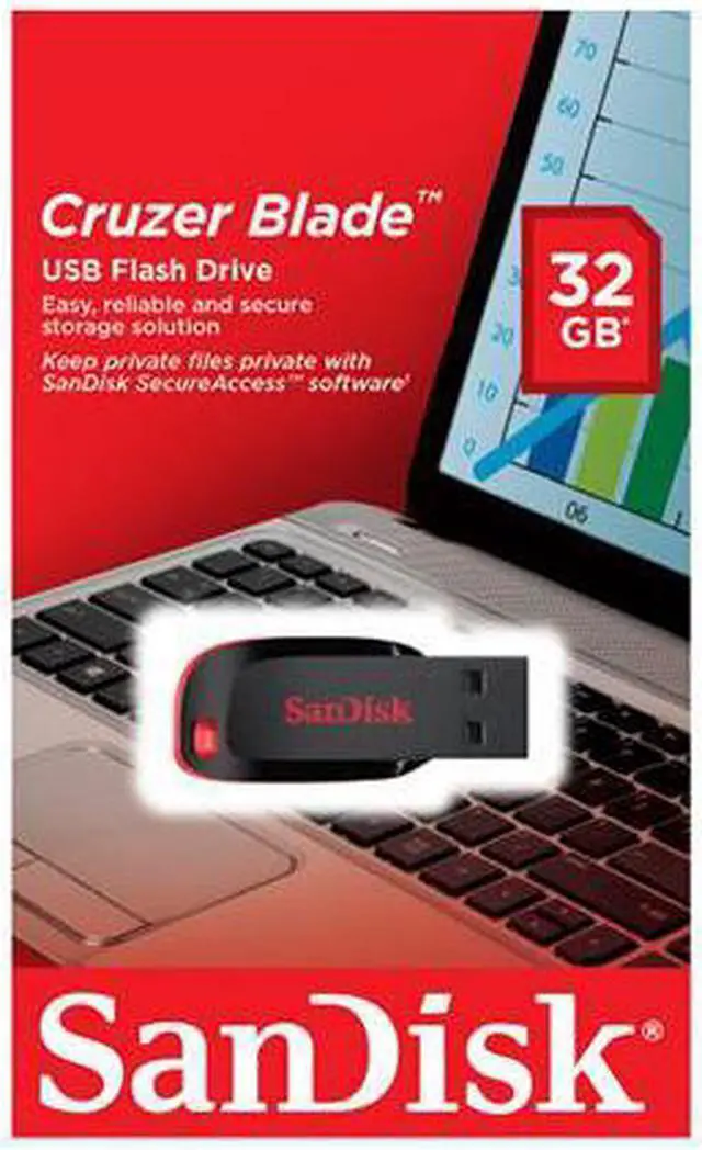 Alt view image 3 of 4 - SanDisk Cruzer Blade 32GB USB 2.0 Flash Drive, Frustration-Free Packaging- SDCZ50-032G-AFFP