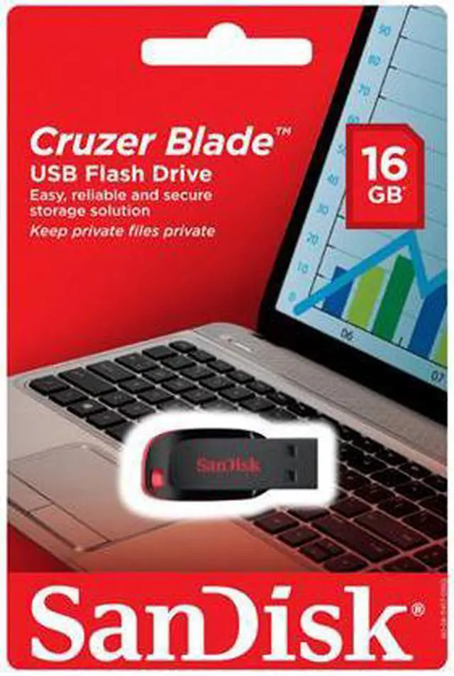 Alt view image 3 of 3 - SanDisk 16GB Cruzer Blade CZ50 USB 2.0 Flash Drive (SDCZ50-016G-B35)