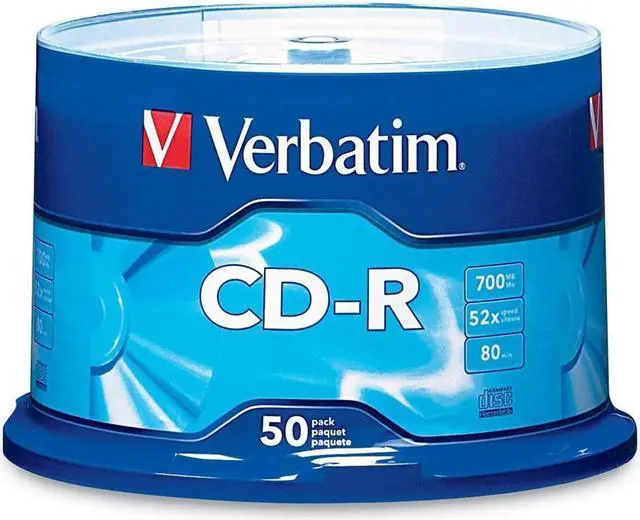 Main image of Verbatim 700MB 52X CD-R 50 Packs Spindle Disc Model 94691