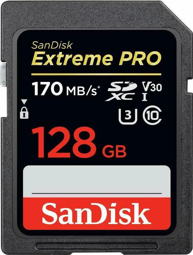 Alt view image 2 of 4 - SanDisk 128GB Extreme Pro SDXC UHS-I Card - C10, U3, V30, 4K UHD, SD Card - SDSDXXY-128G-GN4IN