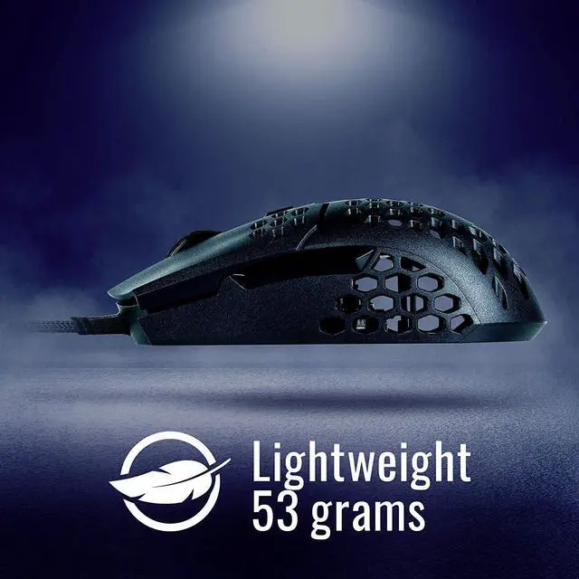 Alt view image 7 of 20 - Cooler Master MM710 53G Gaming Mouse with Lightweight Honeycomb Shell, Ultralight Ultraweave Cable, Pixart 3389 16000 DPI Optical Sensor