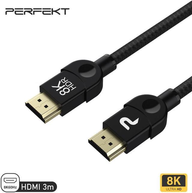 Ultra High Speed HDMI 2.1 Cable, 10 foot (3m) HDMI Male to Male Cable 8K  60Hz 48 Gbps Supports 3D Dynamic HDR HDCP 2.2 eARC 100% Real 8K HDMI Cable