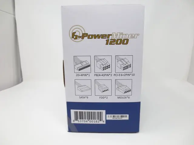 Alt view image 2 of 8 - BGears b-PowerMiner 1200W 80+ Platinum Full Modular ATX Power  Supply 100-240VAC, SLI and CrossFire Ready, silent 140mm auto speed control fan, plus 3 years warranty.