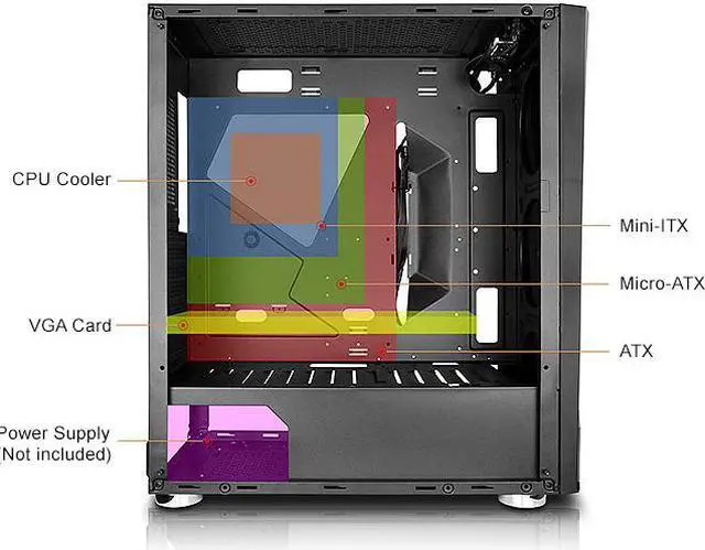 Alt view image 3 of 8 - Bgears b-Draco5907 Tempered Glass Side Mid Tower Case with RGB LED Front Panel