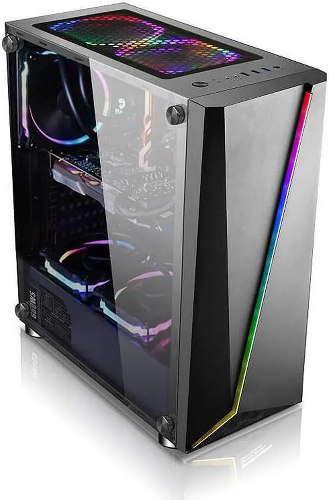 Alt view image 7 of 8 - Bgears b-Draco5907 Tempered Glass Side Mid Tower Case with RGB LED Front Panel