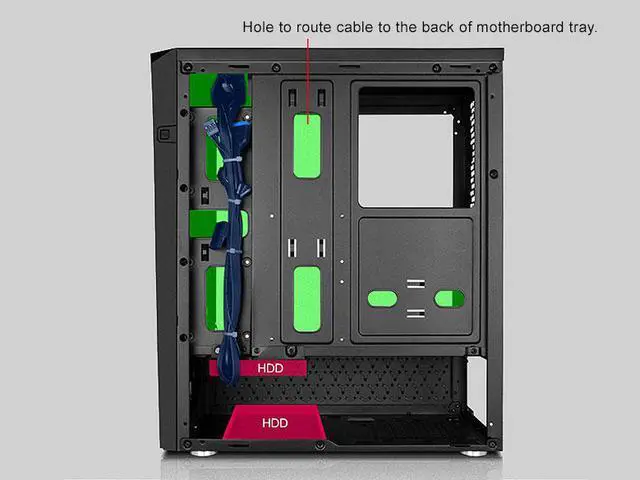 Alt view image 5 of 8 - BGears b-Draco5866 RGB Front with Tempered Glass side mid tower case