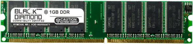 Main image of 1GB RAM Memory for ASRock Motherboards K8VM890 184pin PC3200 DDR DIMM 400MHz Black Diamond Memory Module Upgrade