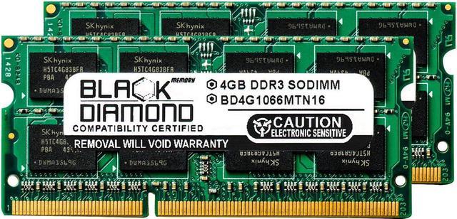 Nu uddybe Shuraba 8GB 2X4GB Memory RAM for Lenovo ThinkPad SL Series SL510 ( Type 2847 )  204pin 1066MHz PC3-8500 DDR3 SO-DIMM Black Diamond Memory Module Upgrade  System Specific Memory - Newegg.com