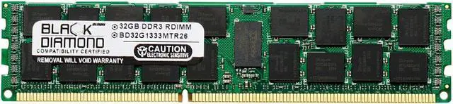 Main image of 32GB RAM Memory for Dell PowerEdge C6100 Black Diamond Memory Module DDR3 ECC Registered RDIMM 240pin PC3-10600 1333MHz Upgrade