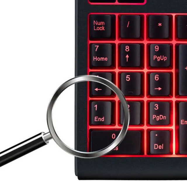 Alt view image 6 of 7 - USB Mini Numeric Keyboard Three Colors RGB Backlit USB Wired Keyboard Waterproof Number Pad Numeric Keypad Keyboards(TAB+BACKSPACE can change the light color, some customer don't know how to ues it.)
