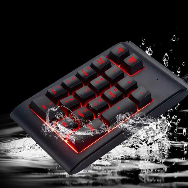 Alt view image 7 of 7 - USB Mini Numeric Keyboard Three Colors RGB Backlit USB Wired Keyboard Waterproof Number Pad Numeric Keypad Keyboards(TAB+BACKSPACE can change the light color, some customer don't know how to ues it.)