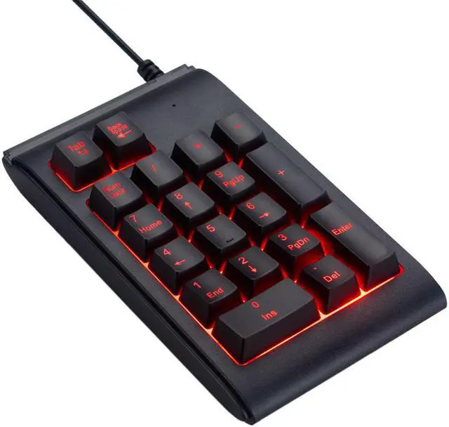 Alt view image 5 of 7 - USB Mini Numeric Keyboard Three Colors RGB Backlit USB Wired Keyboard Waterproof Number Pad Numeric Keypad Keyboards(TAB+BACKSPACE can change the light color, some customer don't know how to ues it.)