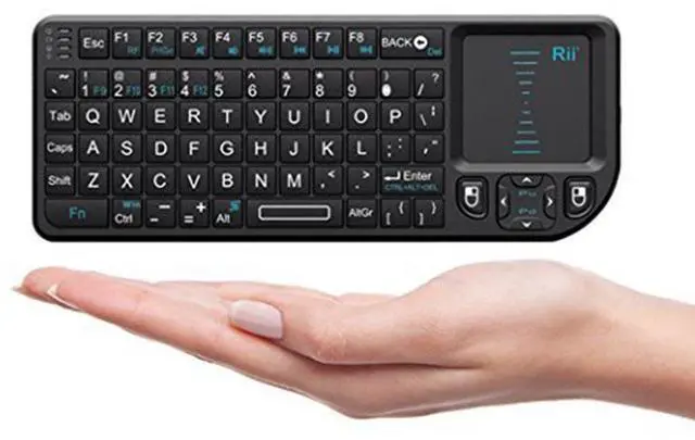 Alt view image 4 of 7 - Rii X1 Mini 2.4G Wireless Keyboard with Touchpad for Smart TV for HTPC for PC Handheld Smart Fly Mouse Gaming Accessories