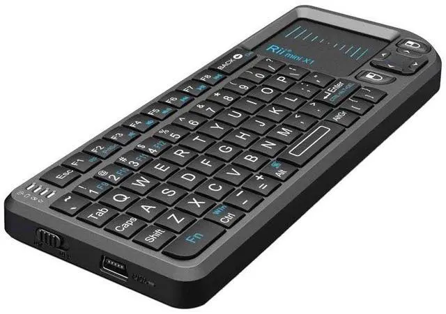 Alt view image 7 of 7 - Rii X1 Mini 2.4G Wireless Keyboard with Touchpad for Smart TV for HTPC for PC Handheld Smart Fly Mouse Gaming Accessories