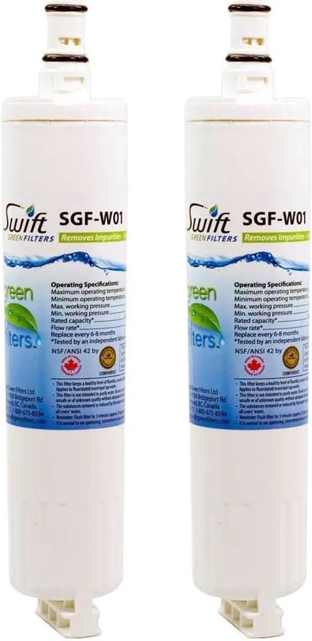 Main image of Swift Green Filters SGF-W01 Compatible Refrigerator Water Filter for 4396508, 4396510, EDR5RXD1, Made in USA