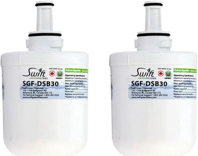 Main image of Swift Green Filters SGF-DSB30 Compatible Refrigerator Water Filter for DA2900003, DA6100159, TADA2900003A, DA2900003AB, DA6100159AB, HAF-CU1, Made in USA
